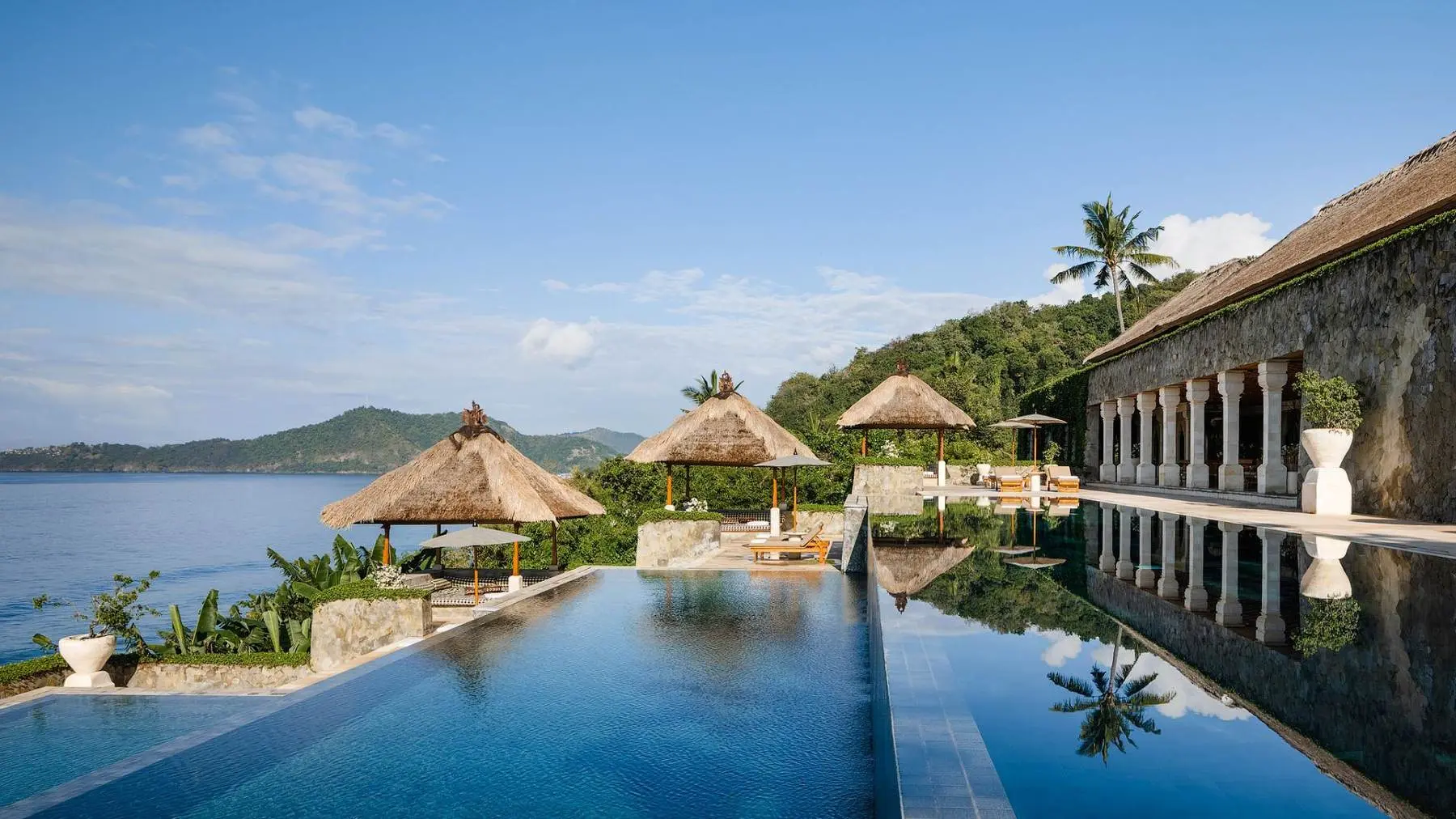 The three-tier pool at Amankila