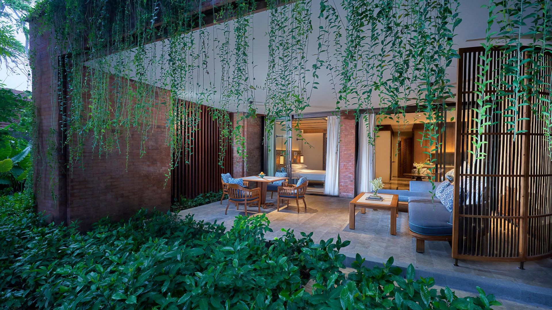 An Andaz Suite near the Shanti Pool at Andaz Bali, with private balcony and lagoon access