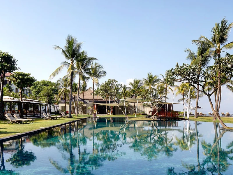 A reflecting pool at The Samaya Seminyak