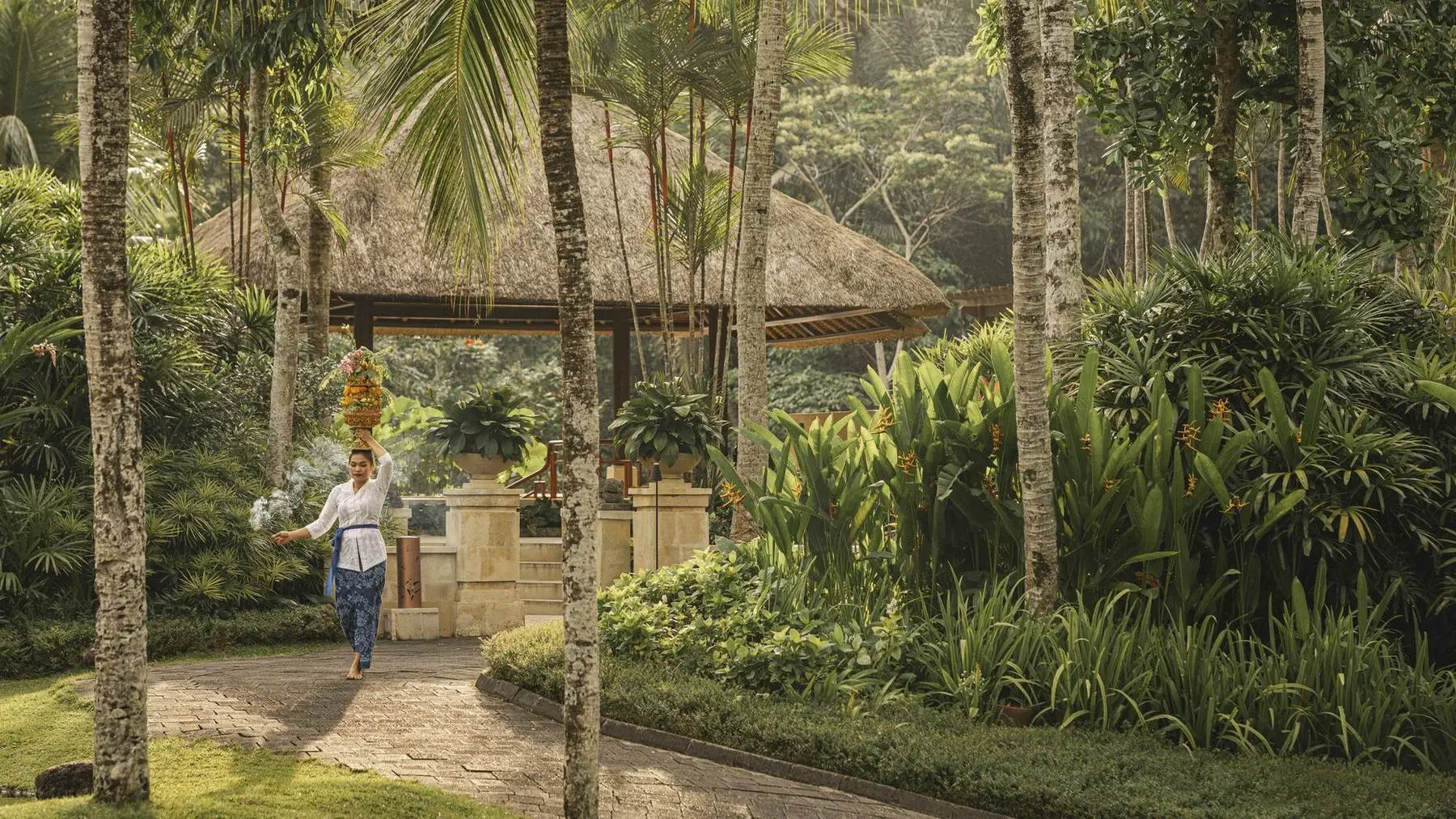 A Balinese ceremony in progress, attended as a guest
