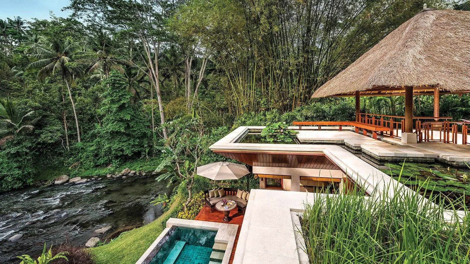A riverside villa with a private plunge pool at Four Seasons Resort Bali at Sayan