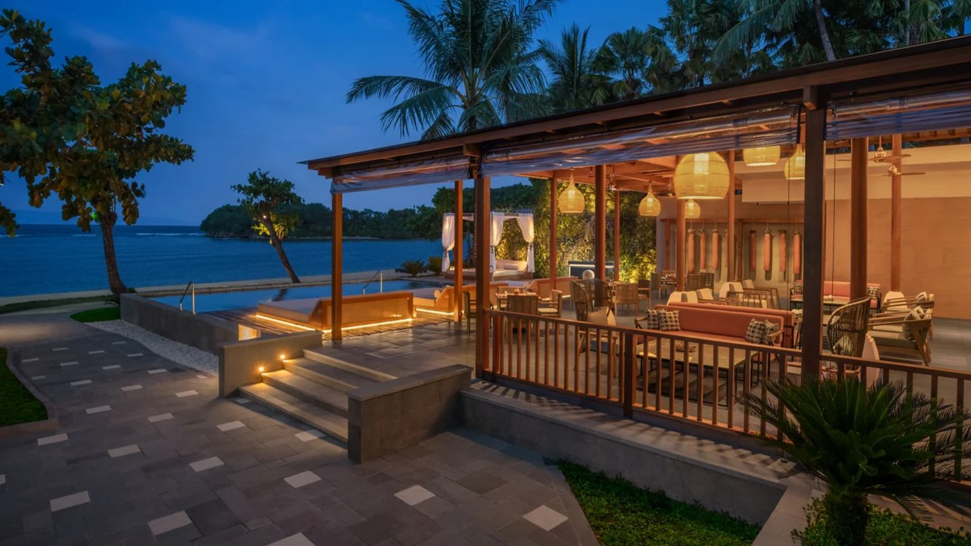 A waterside lounge at The Laguna, Nusa Dua