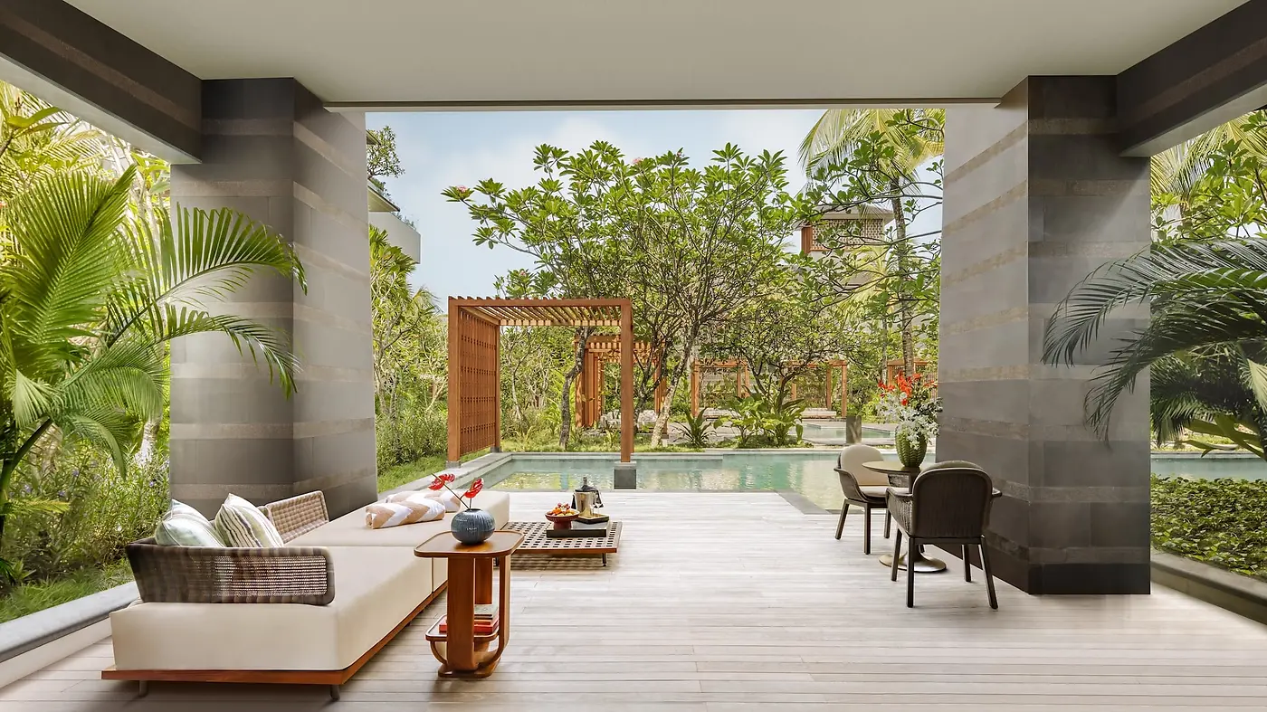 A villa terrace at Regent Bali Canggu