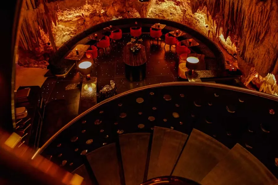 The Cave at The Edge, twenty-two seats under limestone