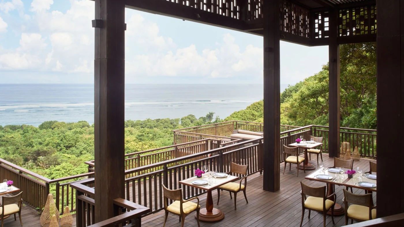 Bejana at The Ritz-Carlton, the Indonesian restaurant built into the cliff
