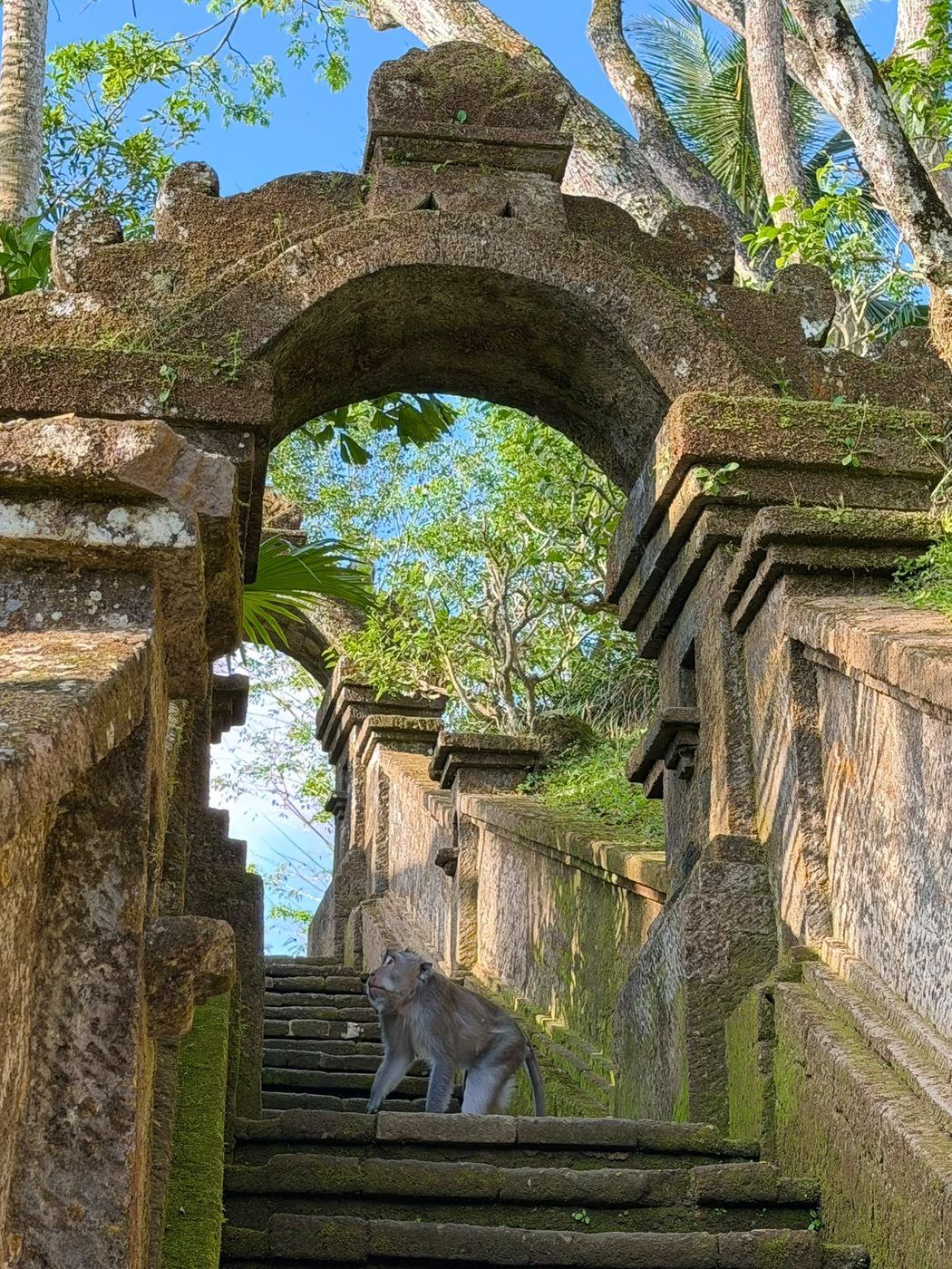Ancient stone gate and stairway, Bali